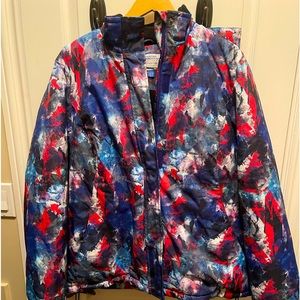 Multi color ski coat